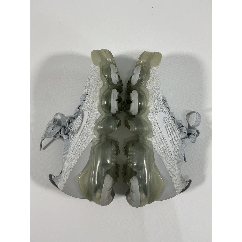 Nike Air VaporMax Flyknit 3 Pure Platinum Gray Running Shoes Women's Size 5.5